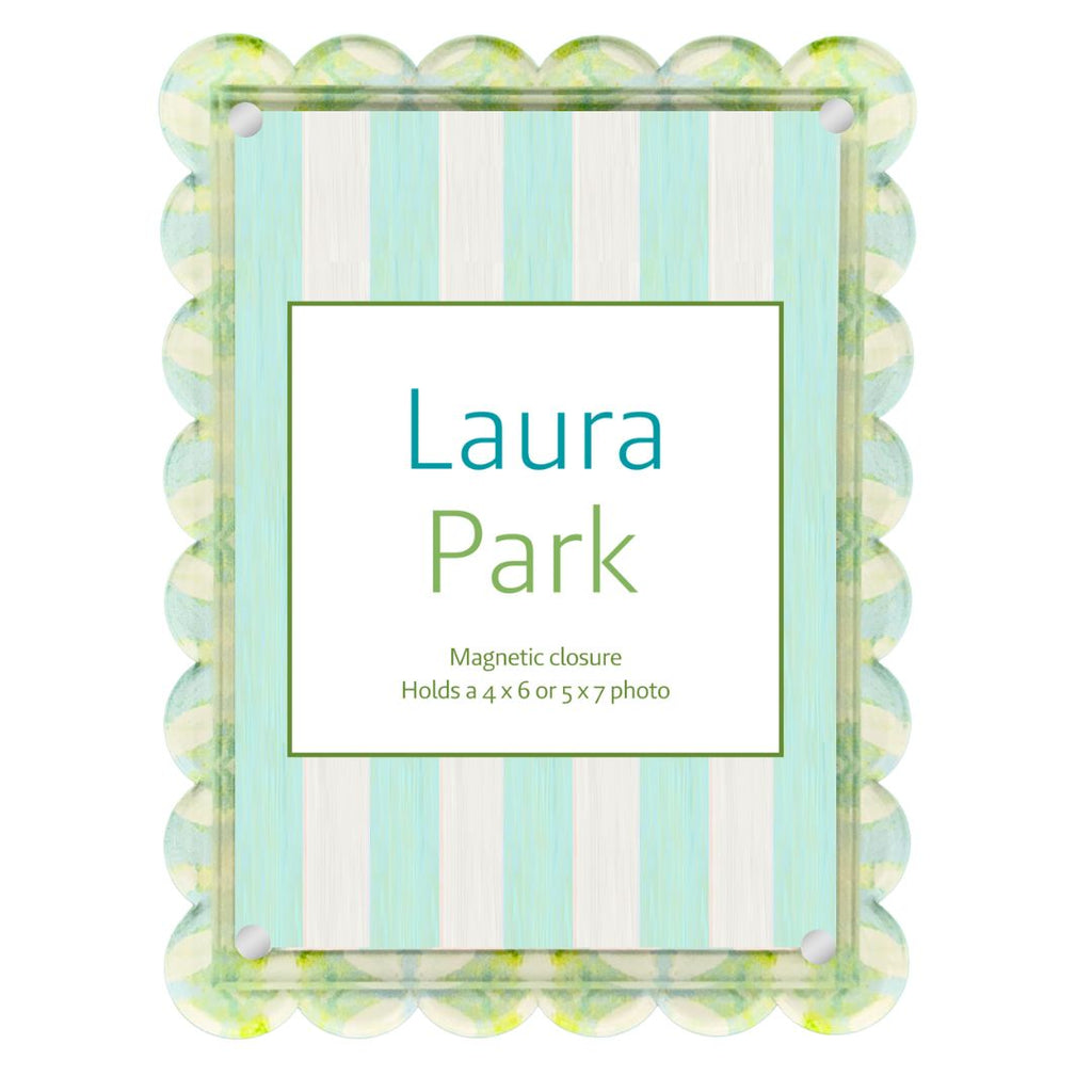 Elephant Falls Scalloped Picture Frame  Laura Park
