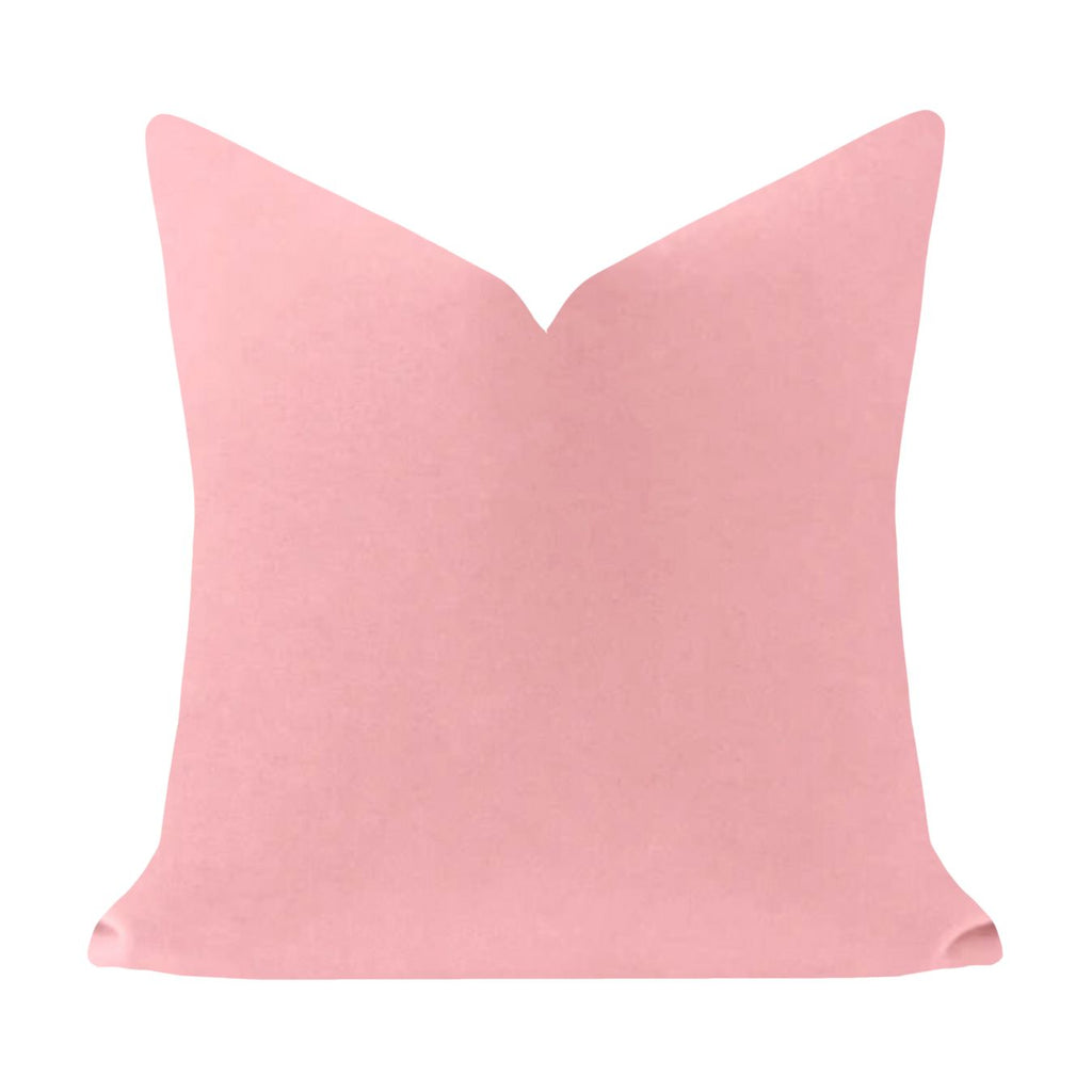 Blush Pink Solid Velvet Pillow – Laura Park - Main Image