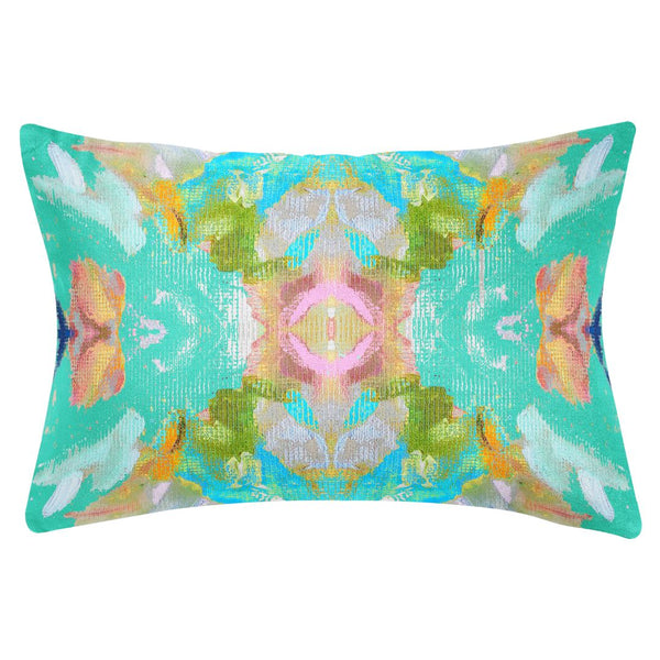 Stained Glass Turquoise 14x20 Pillow