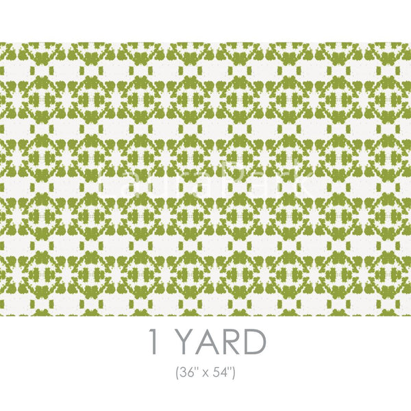 Mosaic Green Fabric by the Yard