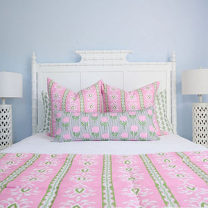Y*様 Elvira Beach Set Pink Prairie 3-5y Rosemary Stripe Pink Comforter Set | Laura Park