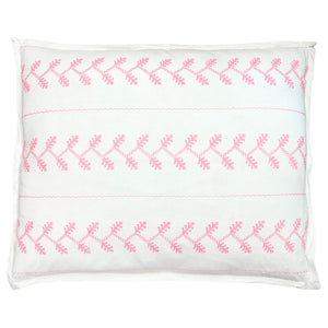 Amer Embroidered King Euro, Pink / White