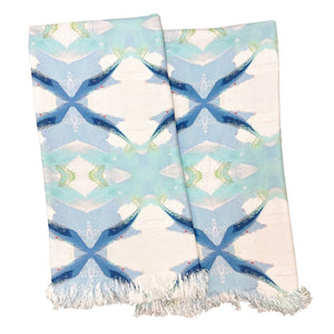 Jasmine Blue Throw Blanket