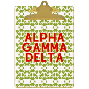 Alpha Gamma Delta Clipboard