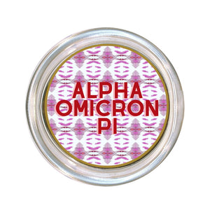 Alpha Omicron Pi Glass Coaster