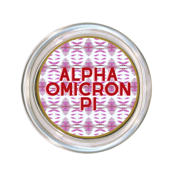 Alpha Omnicron Pi Large Glass Coaster