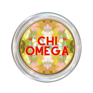 Chi Omega Glass Coaster