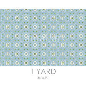 Dorset Garden Blue Fabric by the Yard