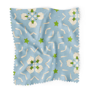 Dorset Garden Blue Fabric by the Yard