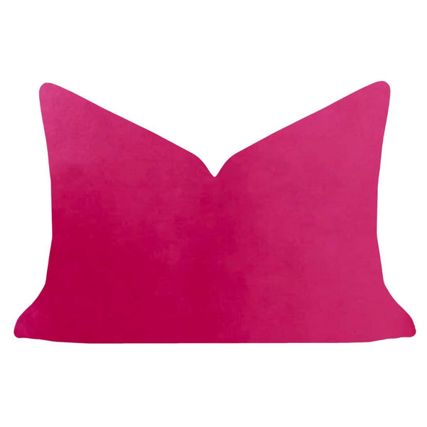 Hot Pink 14x20 Solid Velvet Pillow