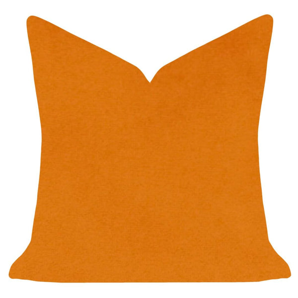 Orange 22x22 Solid Velvet Pillow