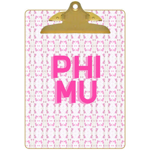 Phi Mu Clipboard