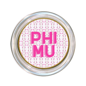 Phi Mu Glass Coaster