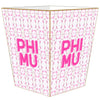 Phi Mu Waste Basket