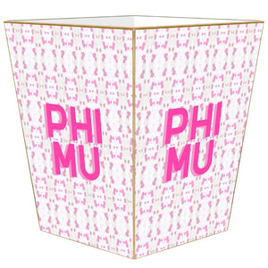 Phi Mu Waste Basket