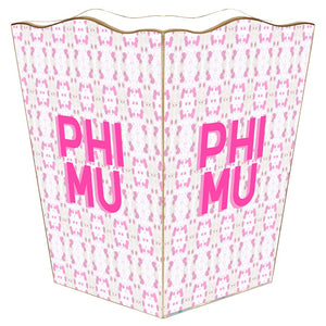 Phi Mu Waste Basket