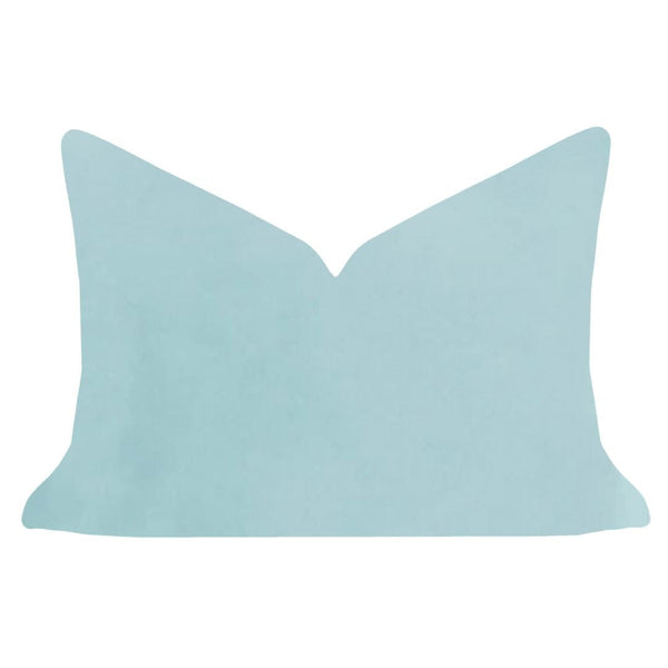 Spa Blue 14x20 Solid Velvet Pillow
