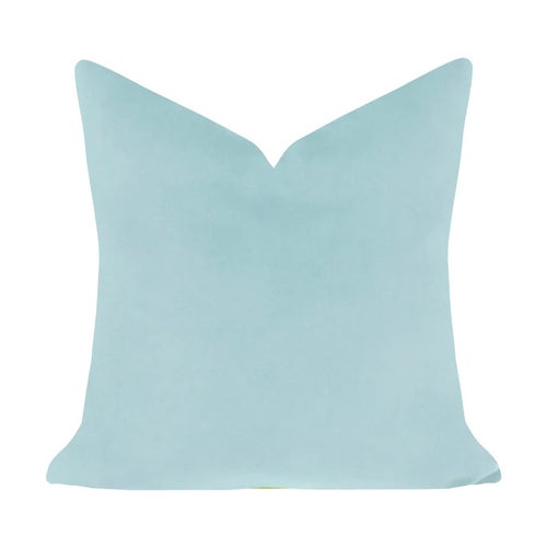 Spa Blue Solid Velvet Pillow – Laura Park