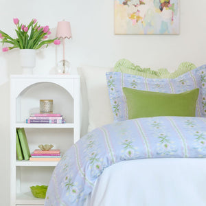 lavender flower bedding Rosemary Stripe Lavender Duvet Cover – Laura Park