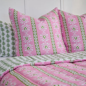 Y*様 Elvira Beach Set Pink Prairie 3-5y Rosemary Stripe Pink Comforter Set | Laura Park