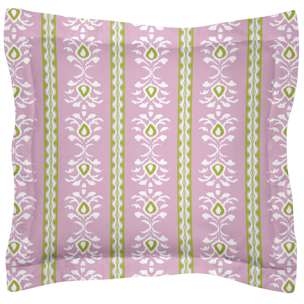 Rosemary Stripe Pink Pillow Sham | Laura Park