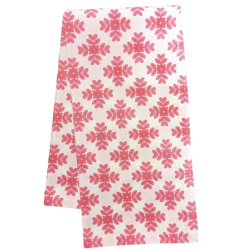 Brushstrokes Pink Tea Towel | Laura Park