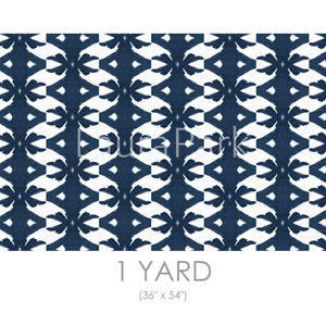 Palm Navy Fabric by the Yard