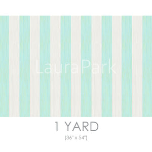 Versailles Stripe Aqua Fabric by the Yard