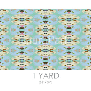 Summer Garden Light Blue Fabric by the Yard