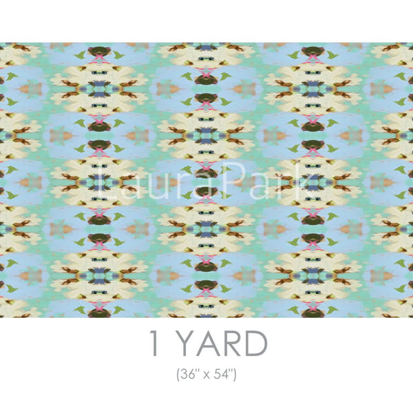 Summer Garden Light Blue Fabric by the Yard