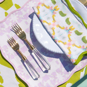 Mosaic Lavender Scalloped Placemats