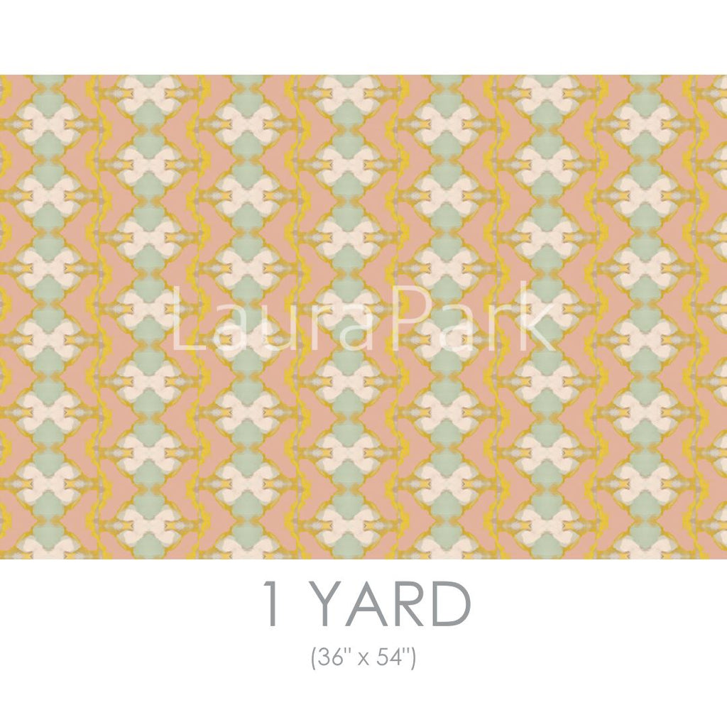 Lily Pond Apricot Fabric by the Yard
