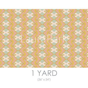 Lily Pond Apricot Fabric by the Yard