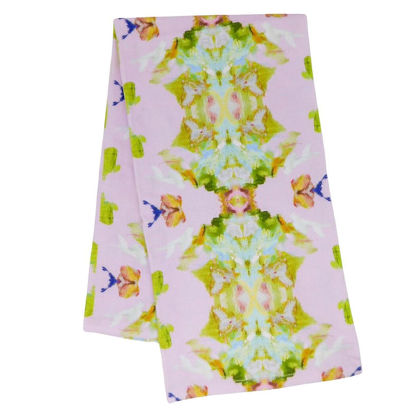 Stained Glass Lavender Tea Towel