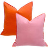 Pink/Orange Two-Toned 22x22 Decorative Pillow