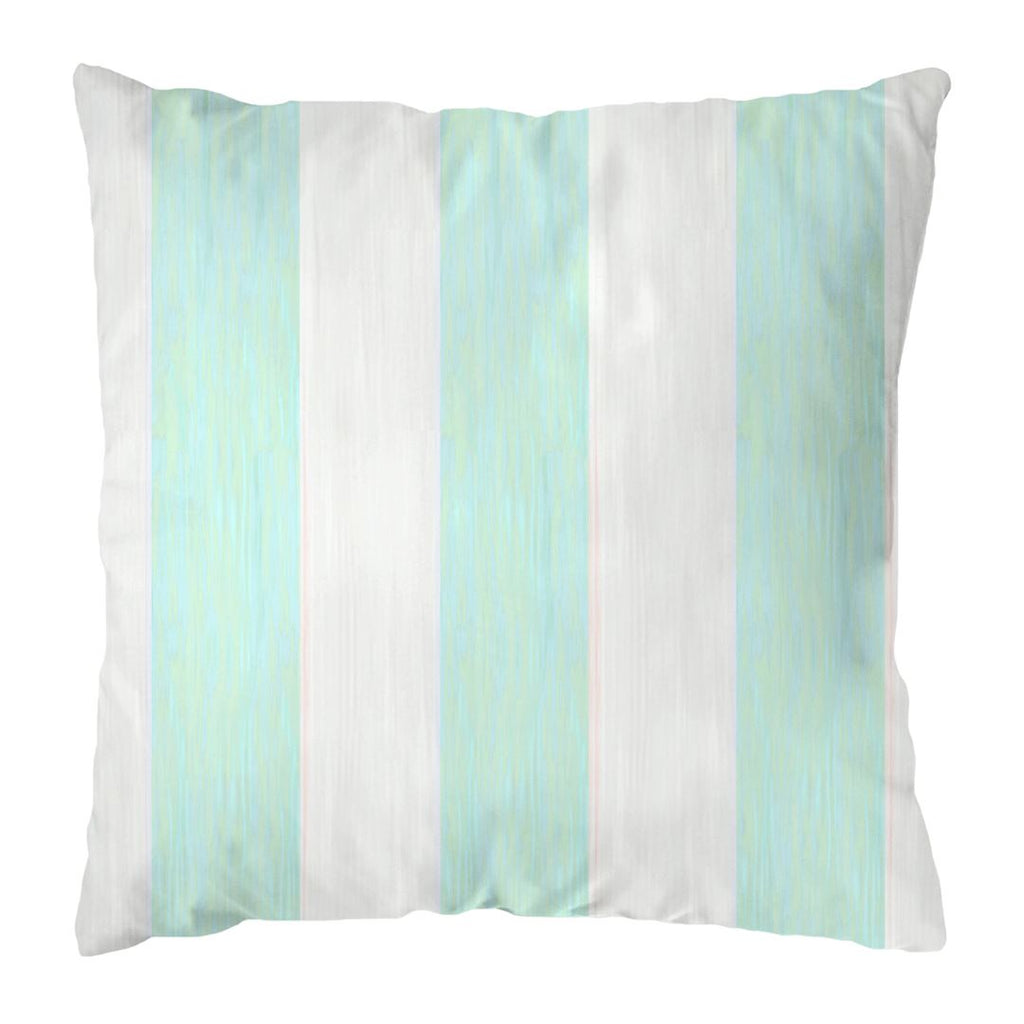 Versailles Stripe Aqua 22x22 Outdoor Pillow