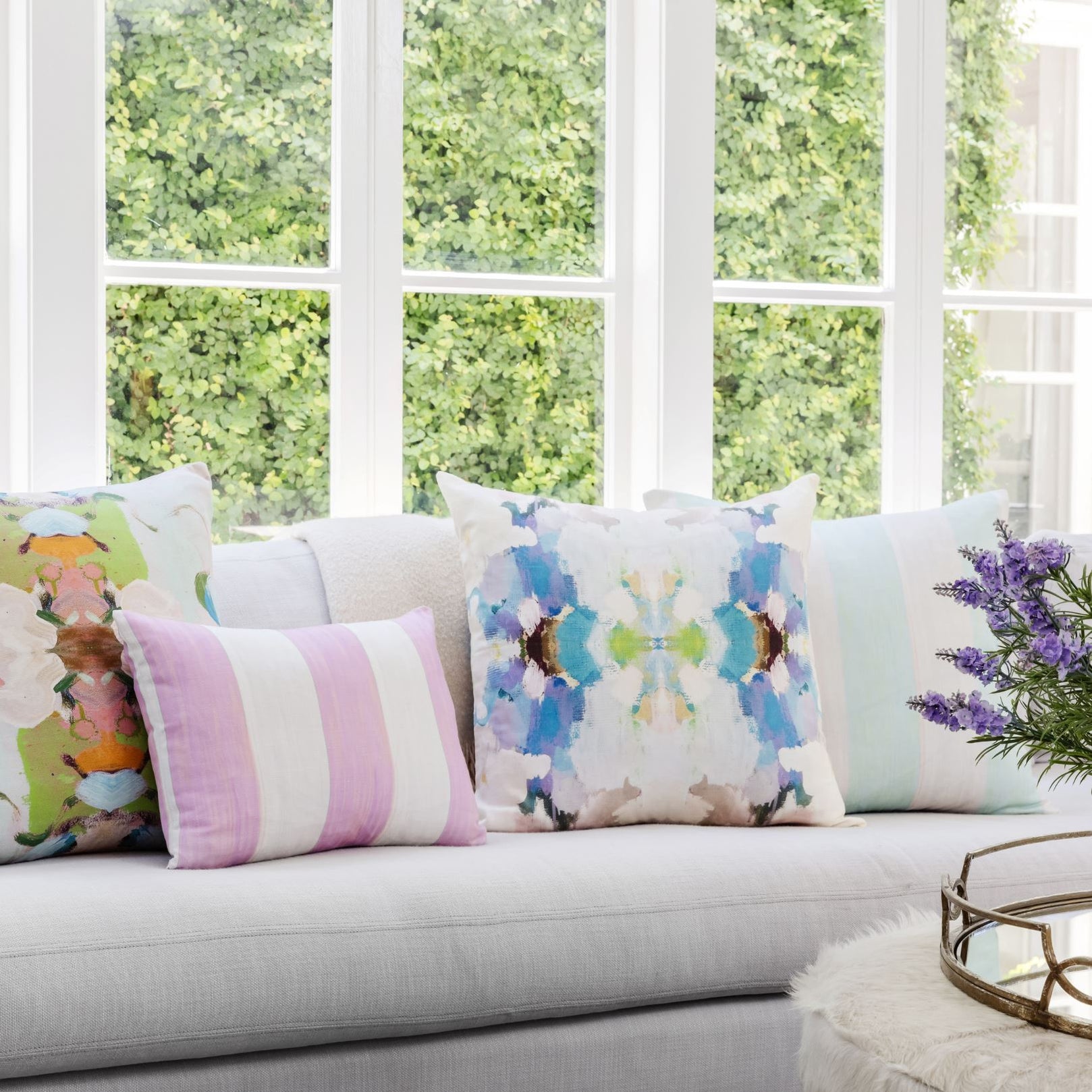 French Blue 22x22 Pillow Laura Park