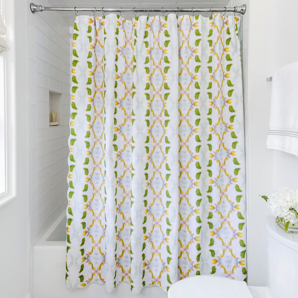 Dogwood Scalloped Shower Curtain