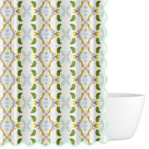 Dogwood Scalloped Shower Curtain