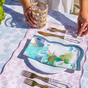 Mosaic Lavender Scalloped Placemats