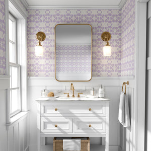 Mosaic Lavender Wallpaper