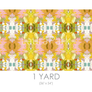 Jardin Yellow Fabric by the Yard