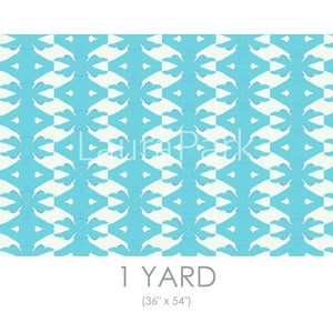 Palm Blue Fabric by the Yard