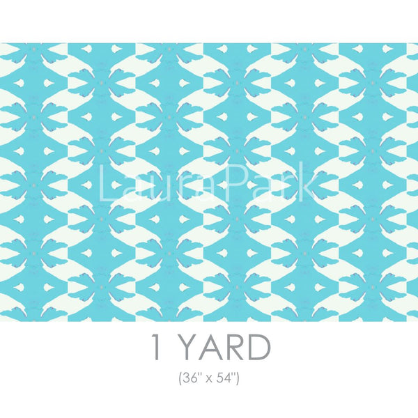 Palm Blue Fabric by the Yard