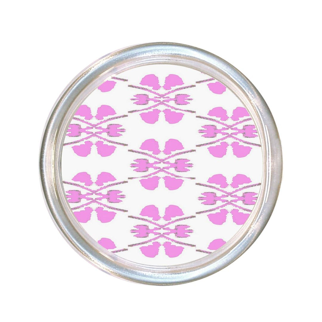 Clover Pink Large Glass Coaster