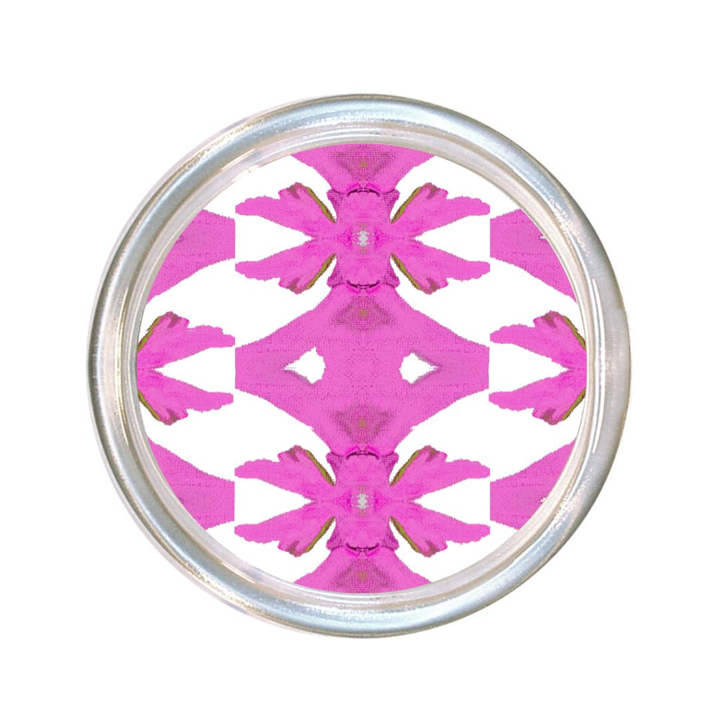 Palm Pink Large Glass Coaster