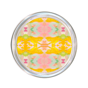 Mellow Yellow Large Glass Coaster