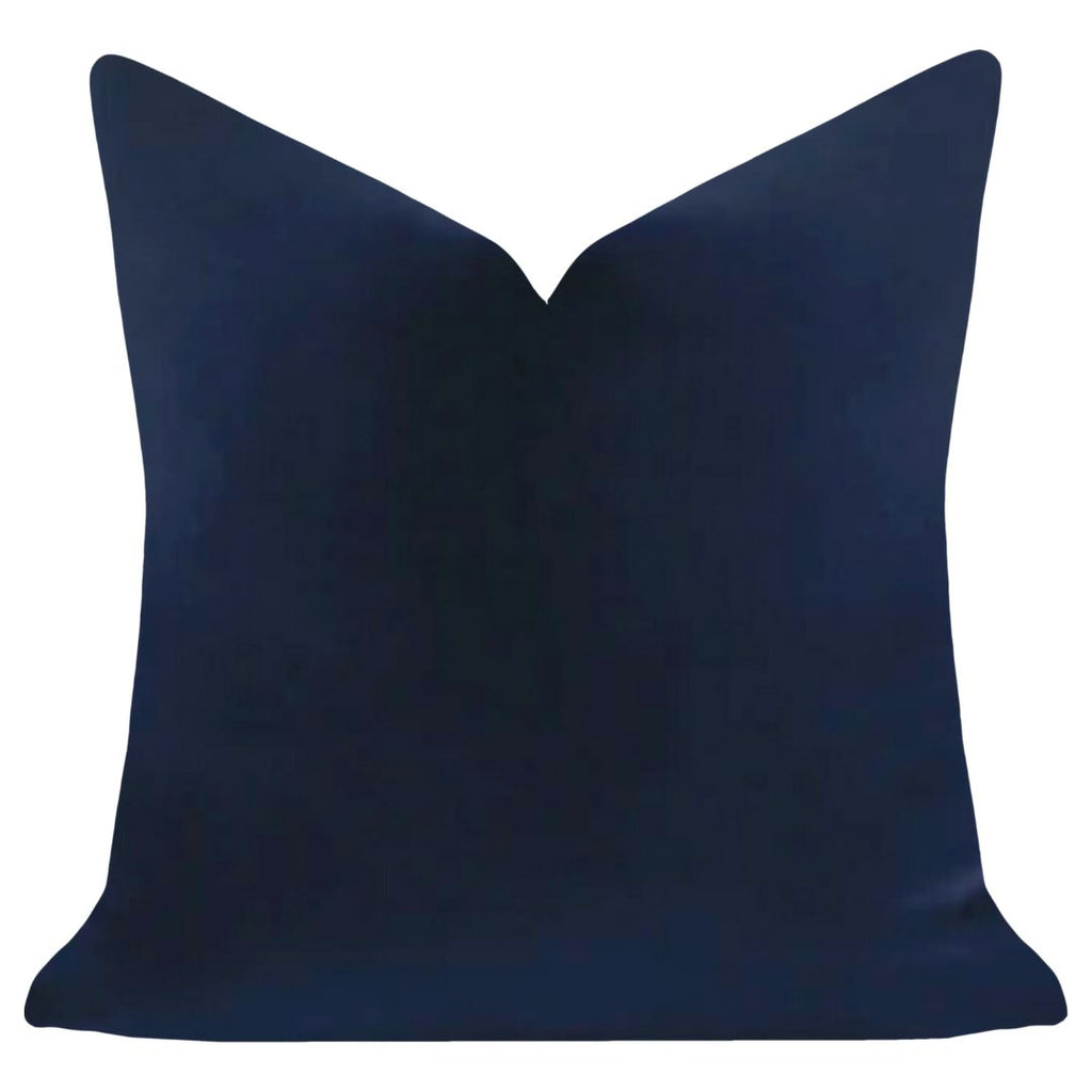 22X22 Navy Blue Stonewashed Velvet Throw Pillow