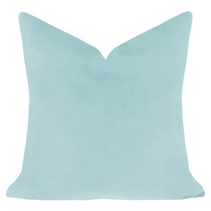 Spa Blue 22x22 Solid Velvet Pillow