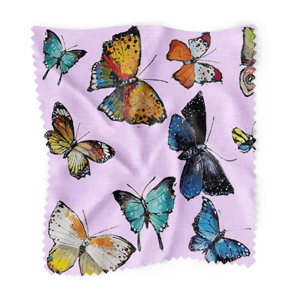 Butterflies Pink Fabric by the Yard